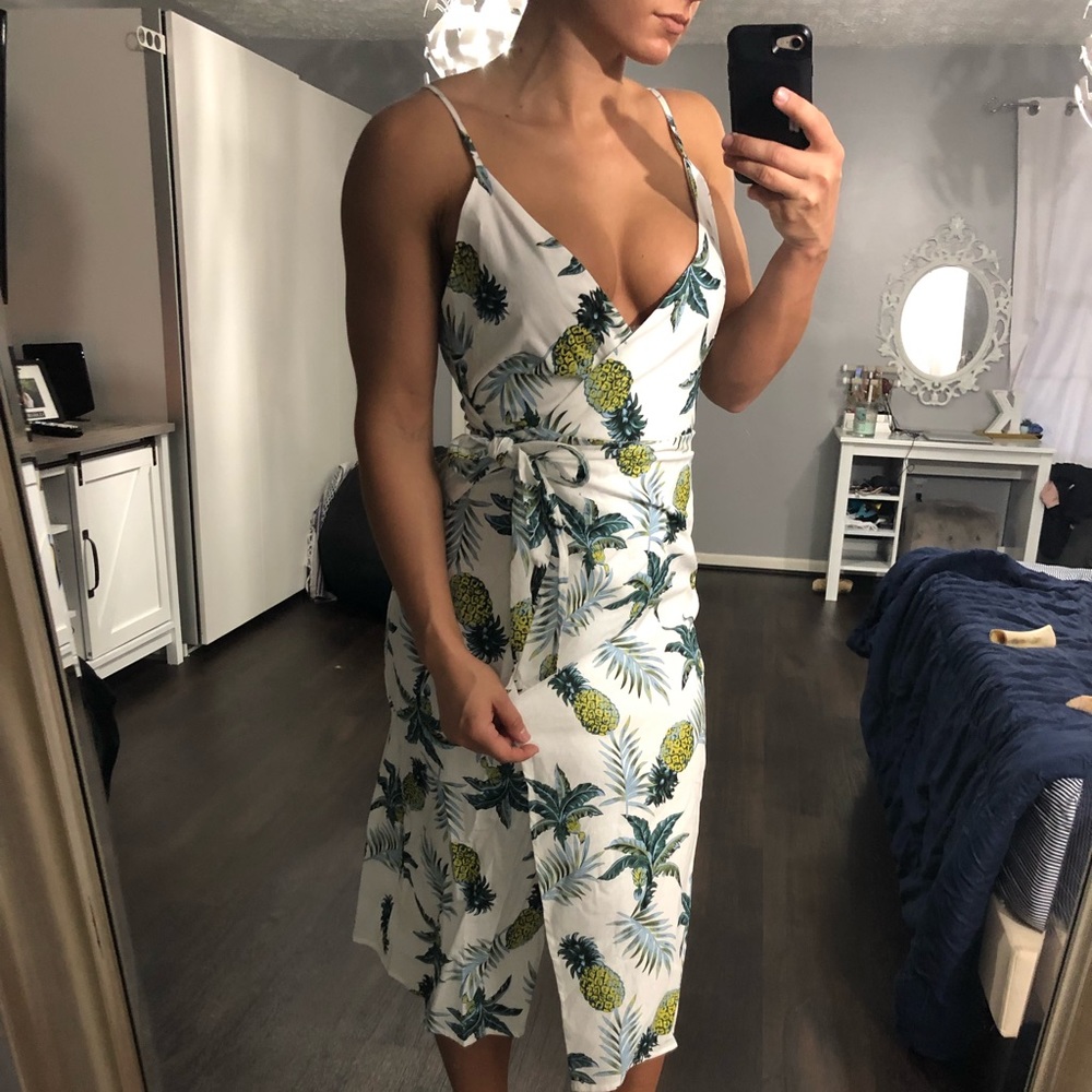 (Forever 21) tropical wrap dress
